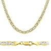 Solid 14k Yellow n White Gold Gucci Chain Necklace 3.5mm 22