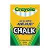 Crayola Nontoxic Anti-Dust Chalk, White, 12 Sticks/Box (50-1402)