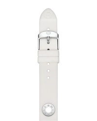 Do the white thing with this silicone watch strap from Michele, accented by a stainless steel buckle. This band makes your practical piece pop.