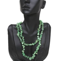 34 Natural Adventurine Chip Necklace 34 Inch 317.00 Carat