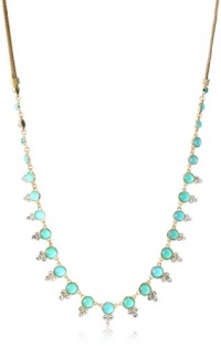 Anne Klein Gold-Tone Teal and Crystal Necklace 36