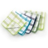 Ritz Cotton 12 by 12-Inch Dish Cloth with Poly Scour Side, Blue/Green, 5-Pack