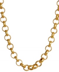 All that glitters in gold. Kenneth Cole's simply stylish link necklace comes in polished, gold tone mixed metal. Approximate length: 18 inches + 3-inch extender.