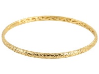 Delatori 18kt Yellow Gold Plated Pompeii Thin Stack Bangle