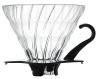 Hario Coffee Dripper V60 Size 02 Black Glass