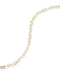 Attract attention to your perfect pedicure. Giani Bernini's sweet heart chain anklet comes in 24k gold over sterling silver. Approximate length: 10 inches.