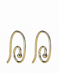 In smooth 14K gold, PANDORA's medium french wire earrings await your favorite charms.