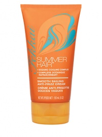 Smooth Sailing Anti-Frizz Cream is a lightweight, smoothing cream with sea kelp extracts. It hydrates parched summer locks while protecting from unwanted frizz and fly-aways. Hair is soft, shiny, and more manageable. 5 oz.