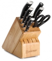 Wusthof Classic Ikon 8-Piece Knife Set with Block, Black