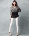 Alfani's top is on-trend with a beautiful blouson silhouette and a sheer lace overlay. Pair with slim-fitting black pants for a stunning evening out look. (Clearance)