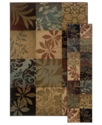 Bold florals inspire this St. Lawrence rug, rendered in colorblocked autumn hues like terra cotta, dark chocolate and rich greens. Crafted of durable polypropylene for years of long-lasting beauty.