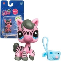 Littlest Pet Shop Exclusive Single Figure Pink Zebra