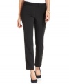 Tonal tuxedo-inspired stripes make these ponte-knit pants from NY Collection a chic addition to your workwear rotation.