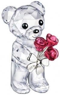 Swarovski Kris Bears Figurine, Red Roses For You