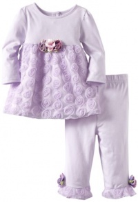 Sweet Heart Rose Baby-Girls Infant Flower Soutache Legging Set, Purple, 18 Months