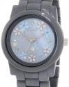 Sprout Women's ST/5035MPGY Floral Print Diamond Dial Grey Corn-Resin Bracelet Eco-Friendly Watch