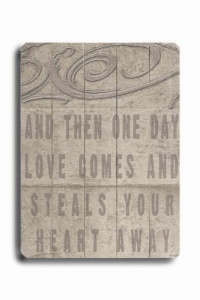 Then One Day 18x24 Artistic Planked Wood Sign by Lisa Weedn