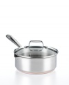 Stand by your pan. With triple-layer construction combining three superb cooking materials -- stainless steel, copper and aluminum -- and a just-right size that produces perfect grains, sauces and stir-fry, this Emerilware Sauté pan will become a loyal part of your kitchen arsenal. Lifetime warranty.