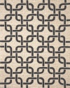 Liora Manne Spello Chains Rug, 8-Feet 3-Inch by 11-Feet 6-Inch, Black