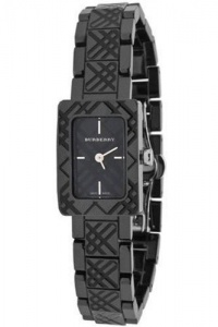 Authentic Burberry Ceramic Black Nova Check Ladies Watch BU1173