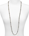 Finish off every look with this elegant rounded chain necklace crafted in shiny silver tone and finished with delicate stations. From Lauren Ralph Lauren.