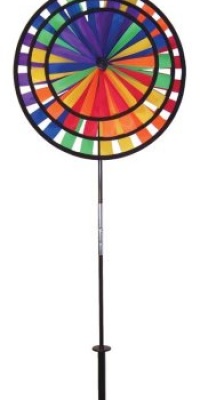 In The Breeze Rainbow Triple Wheel Garden Spinner