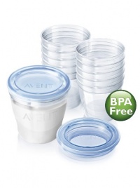 Philips Avent 10 Pack BPA Free Breast Milk Storage Starter Set, Clear, 6 Ounce