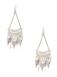 GUESS Silver-Tone Fringed Hammock Earrings, SILVER