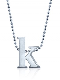 Alex Woo Little Letters Sterling Silver Letter K Pendant Necklace, 16