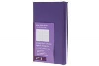 Moleskine 2013 12 Month Weekly Planner Horizontal Bright Violet Hard Cover Large (Moleskine Diaries)