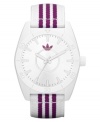 With adidas' classic 3-stripe look, this crisp white sport watch is a summer-ready design.