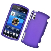 Purple Hard Plastic Rubberized Case Cover for Sony Ericsson Xperia Play