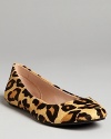 Simple, puuuurrrfect: DKNY takes the exotics trend into basic-with-a-twist ballet flats, in luxe haircalf.