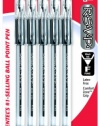 Pentel R.S.V.P. Ballpoint Pen, Fine Line, Black Ink, 5 Pack  (BK90BP5A)