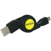 Amzer Micro USB Retractable Data Cable - Black