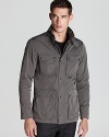 A hip jacket from John Varvatos USA shores up your outerwear in those transition months between warm and way too cold.