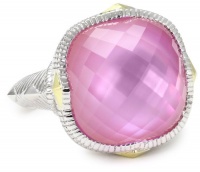 Judith Ripka Contempo Pink Cushion Stone Ring, Size 7