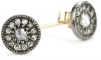 Mizuki 14k Diamond Evil Eye Stud Earrings