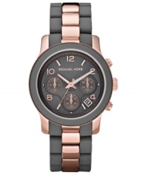 Embrace the unexpected: Michael Kors creates a stunning color combination on this Runway watch.