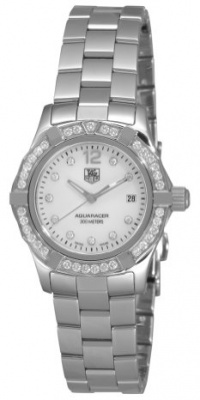 TAG Heuer Women's WAF1416.BA0824 Aquaracer Swiss-Quartz Diamond Mother-Of-Pearl Dial