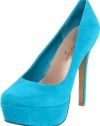 Jessica Simpson Women's Waleo Platform Pump,Aquadisiac Kid Suede,8.5 M US