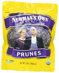 Newman's Own Organics California Prunes, 12-Ounce Pouches (Pack of 6)