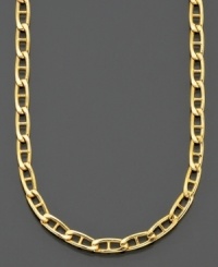 Truly timeless style. Marine link necklace in 14k gold. Approximate length: 20 inches.