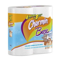 Charmin Basic Toilet Paper 4 Double Rolls,   (Pack of 12)