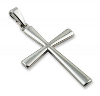 2 Inches Large Plain Sterling Silver Cross Pendant