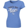 MLB Majestic Tampa Bay Rays Women's The Essentials T-Shirt - Light Blue