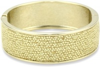 Betsey Johnson Gold-Tone Snake Inlay Bangle Bracelet