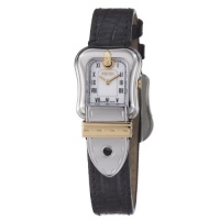 Fendi B. Fendi Ladies Black Leather Strap Two Tone Watch F372241