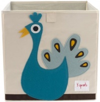 3 Sprouts Storage Box, Blue Peacock