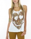 Lauren Moshi Nancy Paisley Heart Racerback Tank in White-S